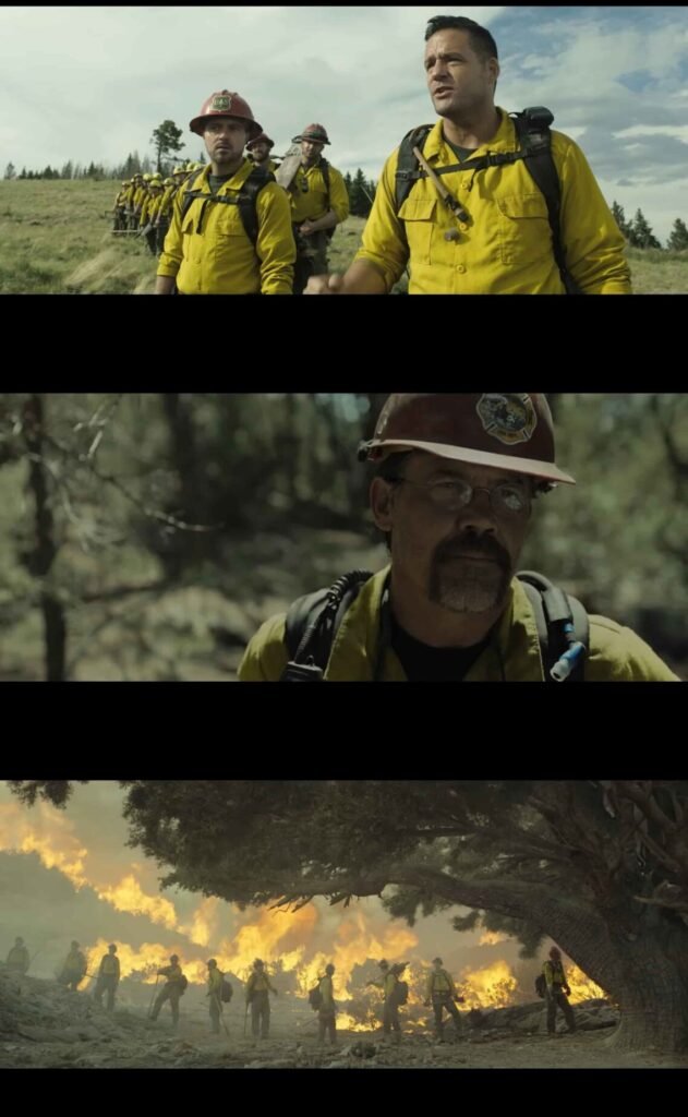 Only the Brave Movie Screenshot - Firefighters Battling a Wildfire